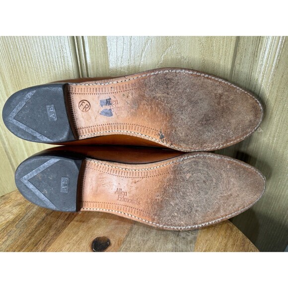 Womens Brown Leather Moc Toe Slip-On Penny Loafer Flats Size 9.5 AAA - Picture 6 of 8